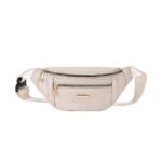 XForce Plaza Fanny Pack for Women Men, Fashion Waist Pack Crossbody Belt Bags for Teen Girls, Bum Bag for Travel Running Walking Hiking, Carring All Phones, Wallet (B Serise Beige) - Image 2