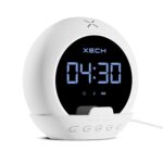 Xech Digital Alarm Clock with Speaker for Students and Heavy Sleepers | Mini Clock with Pen Stand & Phone Holder for Kids Bedroom | Birthday Gift for Husband Girlfriend Boyfriend (Ellipse, White) - Image 2