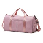 ZGWJ Travel Duffed Tote Bag, Waterproof Shoulder Weekender Bag for Women and Men Swim Sports Travel Gym Bag，Fold-able and Expandable Bag Lightweight and Easy Carry on, G-Pink - Image 2
