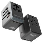 Zebronics 2500W All-in-One Travel Adapter, Upto 10A, USB-A, 3xType-C, Type-C PD 3.0, Universal Socket, Swappable Pins for EU|KR|UK|US|JP|AUS|CN, for Mobile, Tablet, & Laptop (Travmate 650) - Image 2