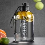 wolpin Gym Sports Gallon Water Bottle (1.7 Litres) for Office, School, Gym Sipper Bottle for Adults Leakproof Durable BPA-Free Non-Toxic Gallon Bottles For Men & Women Boys & Girls, Black (Plastic) - Image 2