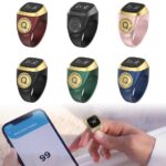 IQ-ibla Smart Zikr Ring Prayer Ring Smart Counter Smart Ring Waterproof Prayer Time Vibration Display Digital Azan Alarm Clock for Most People(18mm Black) - Image 5