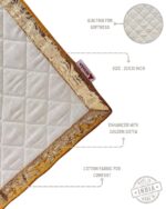 Peaceful White Cotton - Quilted Meditation/Pooja Aasan Quilted Prayer Mat/Havan Aasan/Yoga Sitting Mat/Washable Floor Aasan for Puja (20x20 inch) - Image 3
