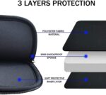 Dyazo 13-13.3" inch Laptop Sleeve case Cover Bag Compatible for All Notebooks Such as Mac Book Pro or Air 2023-2021 M2 M1 with Front Accessories Pocket Neoprene Black - Image 4