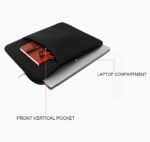 Dyazo 13-13.3" inch Laptop Sleeve case Cover Bag Compatible for All Notebooks Such as Mac Book Pro or Air 2023-2021 M2 M1 with Front Accessories Pocket Neoprene Black - Image 6