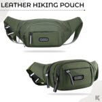 Kraptick Premium Unisex Waist Bag for Men and Women - Stylish Hip Bag, Fanny Pack, Travel Money Belt (Green) - Image 3