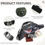 Kraptick Premium Unisex Waist Bag for Men and Women - Stylish Hip Bag, Fanny Pack, Travel Money Belt (Green) - Image 4