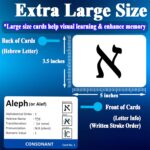 Hebrew Alphabet Flashcards, Hebrew Biblical Alphabet Flash Cards Alef Bet Educational Jewish Language Hebrew Letter Learning Flashcard Including Consonants, Vowels, Dagesh and Final Form - Image 4