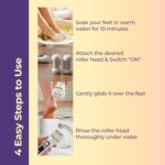 Lifelong Callus Remover for Feet Electronic |Foot Scrubber for Dead Skin |2Hr Runtime, 3Speeds|Rechargeable Hard Skin Cleaning Machine, Feet Cleaner, Heel Peeler, Crack Heel Repair|Foot Care Products - Image 7