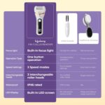 Lifelong Callus Remover for Feet Electronic |Foot Scrubber for Dead Skin |2Hr Runtime, 3Speeds|Rechargeable Hard Skin Cleaning Machine, Feet Cleaner, Heel Peeler, Crack Heel Repair|Foot Care Products - Image 9