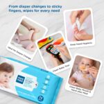 Mee Mee Soft Gentle Baby Wet Wipes (72 Wipes) Pack of 1 | Infused with Aloe Vera and Vitamin E | Paraben & Sulfate Free | Cleansing Wipes | Wipes for Babies - Image 6