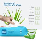 Mee Mee Soft Gentle Baby Wet Wipes (72 Wipes) Pack of 1 | Infused with Aloe Vera and Vitamin E | Paraben & Sulfate Free | Cleansing Wipes | Wipes for Babies - Image 7