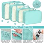 7 Set Packing Cubes Luggage Organizers With Travel Suitcases Accessories Bag, Toiletry Bag & Shoes Bag And Clothes Cosmetics Pouch (Green) - Image 4