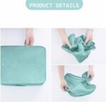 7 Set Packing Cubes Luggage Organizers With Travel Suitcases Accessories Bag, Toiletry Bag & Shoes Bag And Clothes Cosmetics Pouch (Green) - Image 6