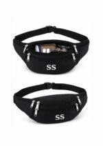 Waist Bag for Men & Women – Unisex Crossbody Chest & Fanny Bag with Adjustable Strap, Strong Stitching & Sturdy Zippers, Lightweight Travel Pouch for Hiking, Running & Daily Use (Black) - Image 3
