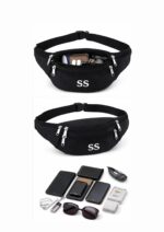 Waist Bag for Men & Women – Unisex Crossbody Chest & Fanny Bag with Adjustable Strap, Strong Stitching & Sturdy Zippers, Lightweight Travel Pouch for Hiking, Running & Daily Use (Black) - Image 4