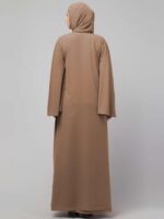 Muslim Closet� Dual Layer Abaya Dress Of Inner Abaya And Detachable Shrug With Uniquely Designed Cuff - Made with Nida Matte Fabric for Women and Girls - Image 3