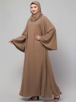 Muslim Closet� Dual Layer Abaya Dress Of Inner Abaya And Detachable Shrug With Uniquely Designed Cuff - Made with Nida Matte Fabric for Women and Girls - Image 4