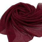 Georgette Hijab for Women - Premium Lightweight Headscarf, Soft Flowy Solid Colour Scarf for Daily Wear & Modest Fashion, 70x200 cm, Breathable All-Season Muslim Head Cover - Image 3