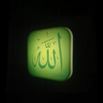 DIONA Night Lamp Allah Written Colorful Islam Muslim LED Gift for Kids Room, Home Office, Bed Room Night Light - Image 3