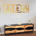 Incrizma Subhanallah Alhamdulillah Allahuakbar Triple Set Wooden/Acrylic Islamic Wall Decor, Tasbeeh Islamic Calligraphy Art, Room Decor Gift for Muslims at Ramadan Eid (30 cm, Gold) - Image 4