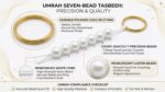 Tasbeeh Pack of 12 | 7 Beads Tasbih for Muslim | White Pearl Zikr Tasbeeh for Hajj Umrah | Mini Tasbi for Travel & Car Hanging - Image 4
