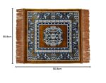 Prayer Aasan/Mat Traditional Design Velvet Aasan | Meditation Prayer Carpet Mat | Pooja Aasan Mat | Multipurpose Premium Velvet Rug Mat Pack of 2-Blue, Brown - Image 4