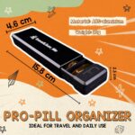 TRAVEL LIKES ME pill box-medicine organizer box, a small portable pillbox container for tablet & pill, organiser case for all size pills, 7 days travel, daily use storage (Black, 7 compartment) - Image 4