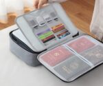 DARKNESS Oxford Shock-Proof&Waterproof Document Bag with Safe Code Lock,Multi-Layer Storage Pouch Credential Bag Diploma Storage Important Document&File Pocket with Separator (Multicolour) - Image 3