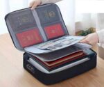 DARKNESS Oxford Shock-Proof&Waterproof Document Bag with Safe Code Lock,Multi-Layer Storage Pouch Credential Bag Diploma Storage Important Document&File Pocket with Separator (Multicolour) - Image 5