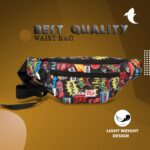 Fluffy Printed Waist Bag Elegant Style Travel Pouch Passport Holder with Adjustable Strap for Men Chest Fanny Pack Women Side Bag Hiking Trekking/Hand Purse/Mobile Bag/Official Gifts for Boys - Image 5