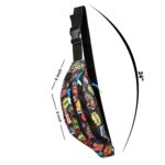 Fluffy Printed Waist Bag Elegant Style Travel Pouch Passport Holder with Adjustable Strap for Men Chest Fanny Pack Women Side Bag Hiking Trekking/Hand Purse/Mobile Bag/Official Gifts for Boys - Image 6