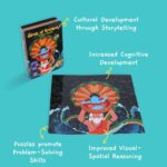Educational Toys for Kids - Krishan v Kaaliya, Birth of Krishna and Makhan Chor 25, 49 and 100 Pcs Jigsaw Puzzles Ages 2+ | Cultural Interactive Learning with App - Image 3