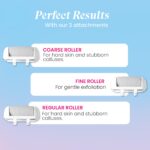 Urban Yog Callus Remover, Foot Scrubber For Dead Skin, With 3 Interchangeable Head Rollers, Rechargeable, Callus & Dead Skin Removal, 2 Speed Settings, Fast Type-C Charging, 1200mAh Battery - Image 4