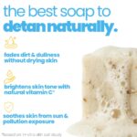 Tuco® Dull Skin Soaps Turmeric, Shea Butter & Coconut Oil Magic Soaps For Bath (75 Gms Pack Of 3) | Paraben Free | Haldi Bath Soap for tan removal | Handmade Soaps For Glowing | Skin Brightening Soap For Men, Women & Kids - Image 3