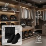 6 PCS Premium Nylon Travel Shoe Bags with Rope for Men and Women Large Shoes Pouch Storage Packing Organizers, Black (06, 6 Black) - Image 7