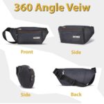 Lavie Sport Alps Fanny Pack Bag | Travel Pouch with Crossbody Strap | Hiking Travel Camping Running Sports with Adjustable Strap |Unisex Fashion Waist Bag for Men & Women - Image 5