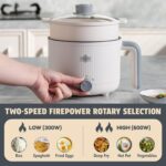 CPENSUS Mini multipurpose electric kettle with steamer 1.2 Liters inner pot Non-stick hotpot cooker for cooking hot water rice idli momos tea 600W Portable Travel - Image 3