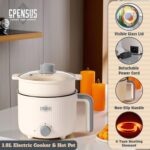 CPENSUS Mini multipurpose electric kettle with steamer 1.2 Liters inner pot Non-stick hotpot cooker for cooking hot water rice idli momos tea 600W Portable Travel - Image 4