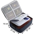 Home Office Travel Document Holder Bag Pouch with Password Lock Zipper File Storage Organizer Bag Safe Pouch (1Pcs) - Image 4