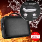 Home Office Travel Document Holder Bag Pouch with Password Lock Zipper File Storage Organizer Bag Safe Pouch (1Pcs) - Image 7