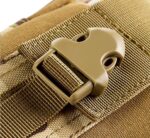 Military Camouflage Tactical Waist Pouch Mobile Phone Holder for Men with Dual Zipper Compartments and Belt Loop Holster for Outdoor Hiking (Pack of 1) - Image 4