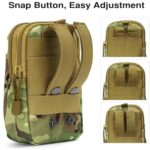 Military Camouflage Tactical Waist Pouch Mobile Phone Holder for Men with Dual Zipper Compartments and Belt Loop Holster for Outdoor Hiking (Pack of 1) - Image 5