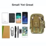 Military Camouflage Tactical Waist Pouch Mobile Phone Holder for Men with Dual Zipper Compartments and Belt Loop Holster for Outdoor Hiking (Pack of 1) - Image 6