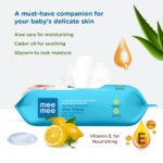 Mee Mee Wet Wipes for Baby Skin with Aloe Vera | 72 Wipes x Pack of 5-360 Wipes | Paraben Free, Fragrance Free, pH Balanced, Dermatologically Safe, Baby Wipes Combo - Image 5