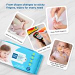 Mee Mee Wet Wipes for Baby Skin with Aloe Vera | 72 Wipes x Pack of 5-360 Wipes | Paraben Free, Fragrance Free, pH Balanced, Dermatologically Safe, Baby Wipes Combo - Image 6