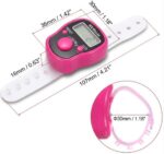 Digital Finger Ring Tally Counter, LCD Display with LED, Reset & Count Button (Pack of 1-Multicolour) (Pink) - Image 4