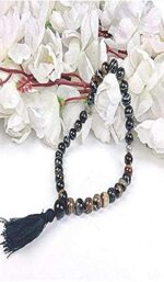 MANBHAR GEMS - Black Hakik Gemstone Beads 8 MM Tasbih Islamic Salah for Prayer 33 Beads Tasbeeh Salat Prayer for Muslims for Daily Prayer Tasbeeh, Ramadan Eid Gift, Rosary - Image 3