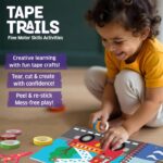 Chalk & Chuckles Tape Trails Art and Craft Kit for Kids – 30+ Mess-Free Tape and Sticker Art Projects, Fine Motor and Scissor Skills Activity Book, Birthday Gift for Boys and Girls Ages 3 to 7 - Image 3