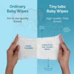 Tiny Tabs Baby Wipes with Lid -Pack of 3 | Gentle & Soft Wet Wipes |Paraben Free, pH Balanced, Safe, Baby Wipes Combo for Home & Travel - Image 4